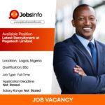 Latest Recruitment at Pagatech Limited