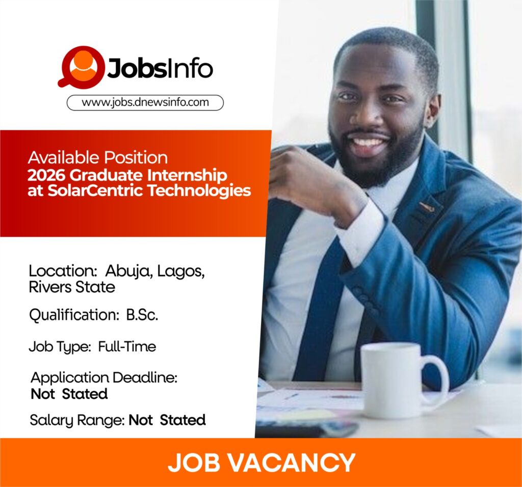 2026 Graduate Internship at SolarCentric Technologies