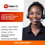 2026 Customer Service Graduate Trainee at Dunn and Braxton