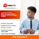 2026 Graduate Trainee Program at PCCN Energy Limited