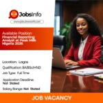 Financial Reporting Analyst at Peak Milk Nigeria 2026