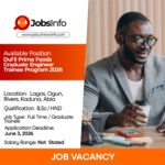 Dufil Prima Foods Graduate Engineer Trainee Program 2026