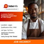 Restaurant Supervisor at J-Six Group