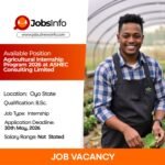 Agricultural Internship Program 2026 at ASHEC Consulting Limited