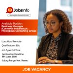 Business Manager (Cosmetic Industry) at Prestigious Consulting Group