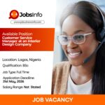 Customer Service Manager at an Interior Design Company