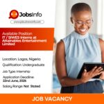 IT / SIWES Interns at Attainables Entertainment Limited