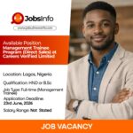 Management Trainee Program (Direct Sales) at Careers Verified Limited