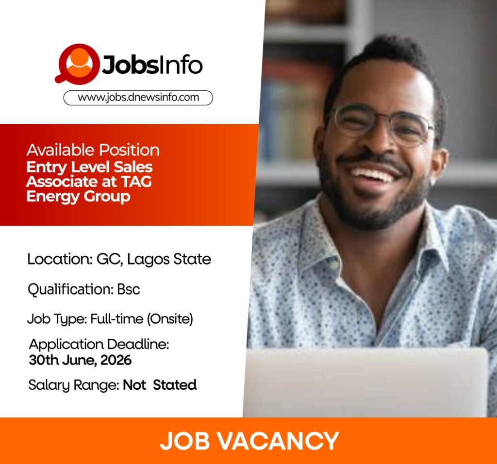 Entry Level Sales Associate at TAG Energy Group