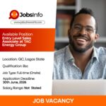 Entry Level Sales Associate at TAG Energy Group