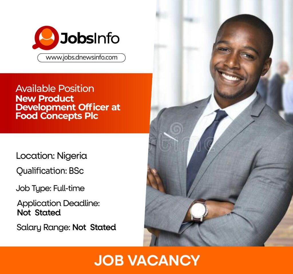 New Product Development Officer at Food Concepts Plc