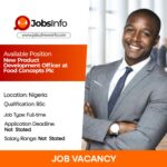 New Product Development Officer at Food Concepts Plc