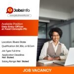 Data Entry Officer at Food Concepts Plc