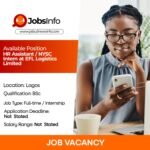 HR Assistant / NYSC Intern at EFL Logistics Limited