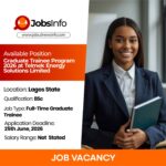 Graduate Trainee Program 2026 at Telmek Energy Solutions Limited