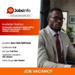 Graduate Assistant (Alternative Dispute Resolution – ADR) at Venite University