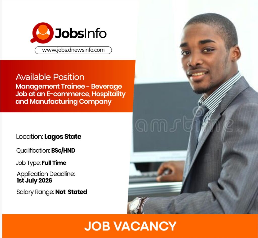 Management Trainee - Beverage Job at an E-commerce, Hospitality and Manufacturing Company