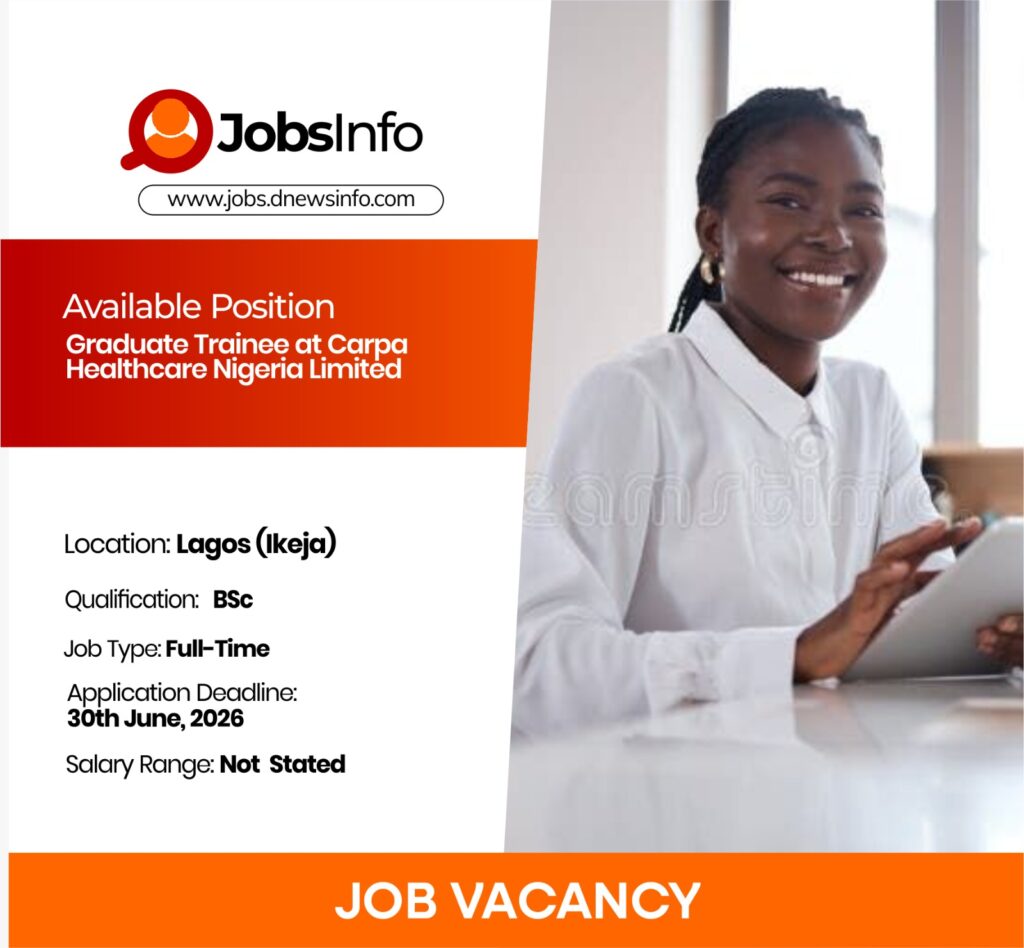 Graduate Trainee at Carpa Healthcare Nigeria Limited