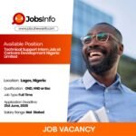 Technical Support Intern Job at Carlcare Development Nigeria Limited
