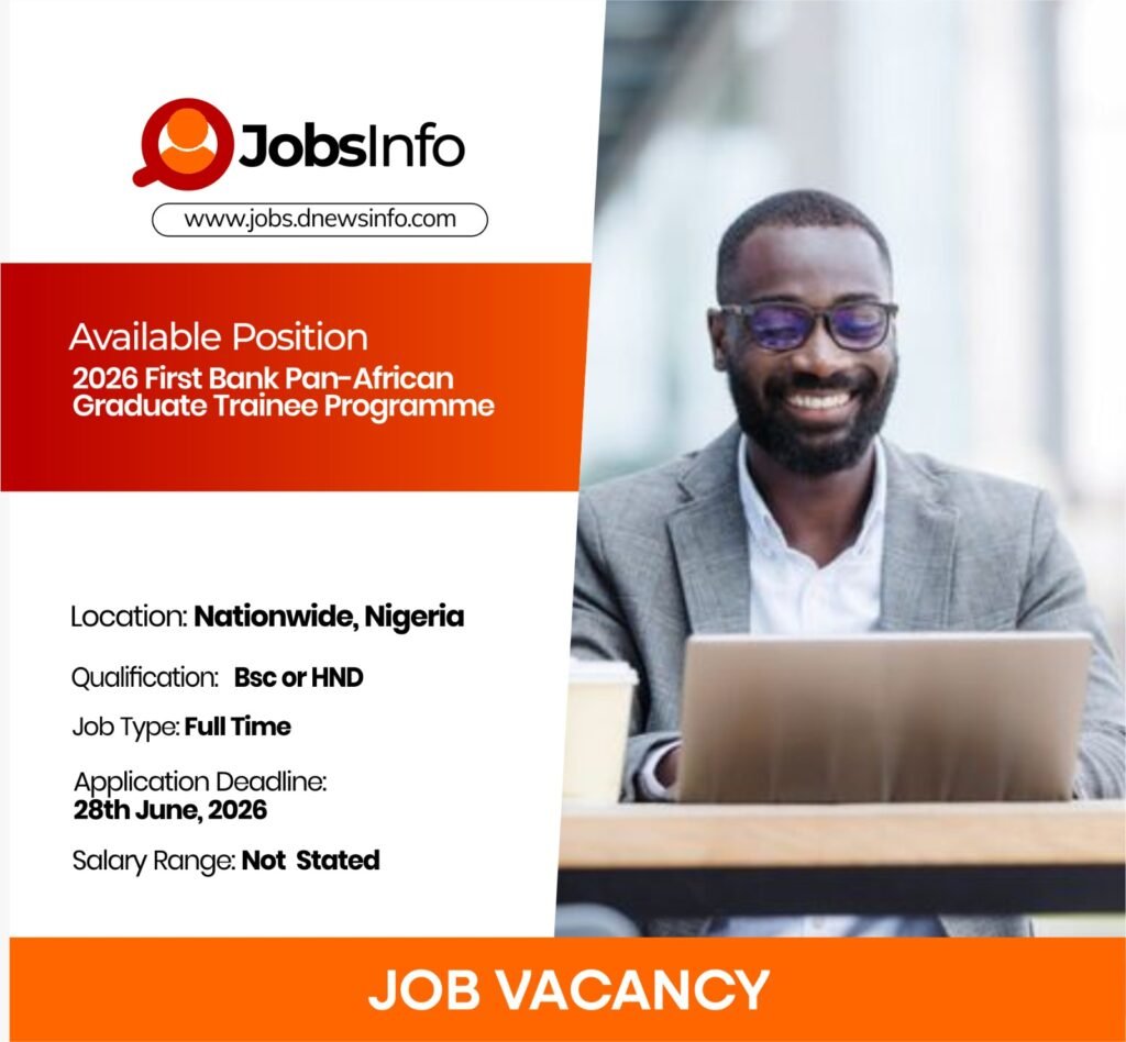 2026 First Bank Pan-African Graduate Trainee Programme