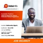 2026 First Bank Pan-African Graduate Trainee Programme