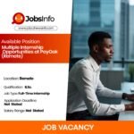 Multiple Internship Opportunities at PayOak (Remote)