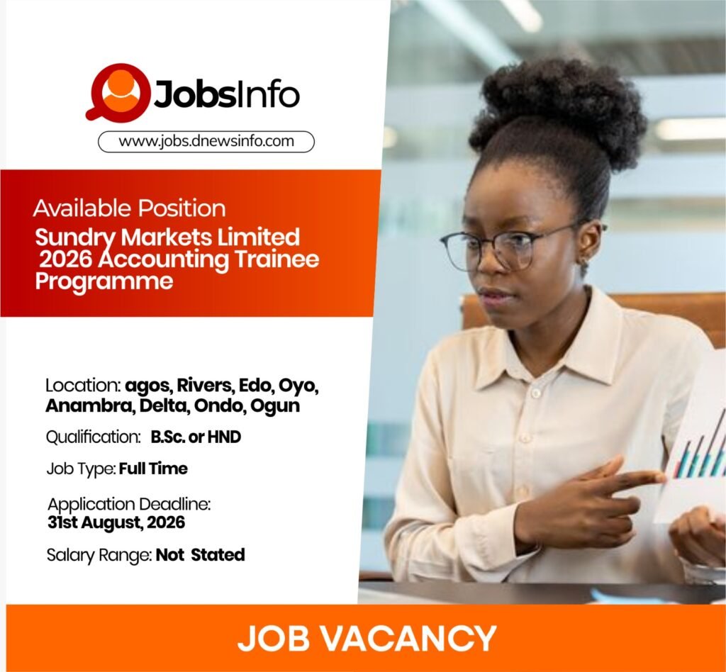 Sundry Markets Limited 2026 Accounting Trainee Programme