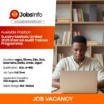 Sundry Markets Limited 2026 Internal Audit Trainee Programme