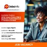 NYSC Intern (Zoho CRM & Business Automation) at IT Horizons Limited
