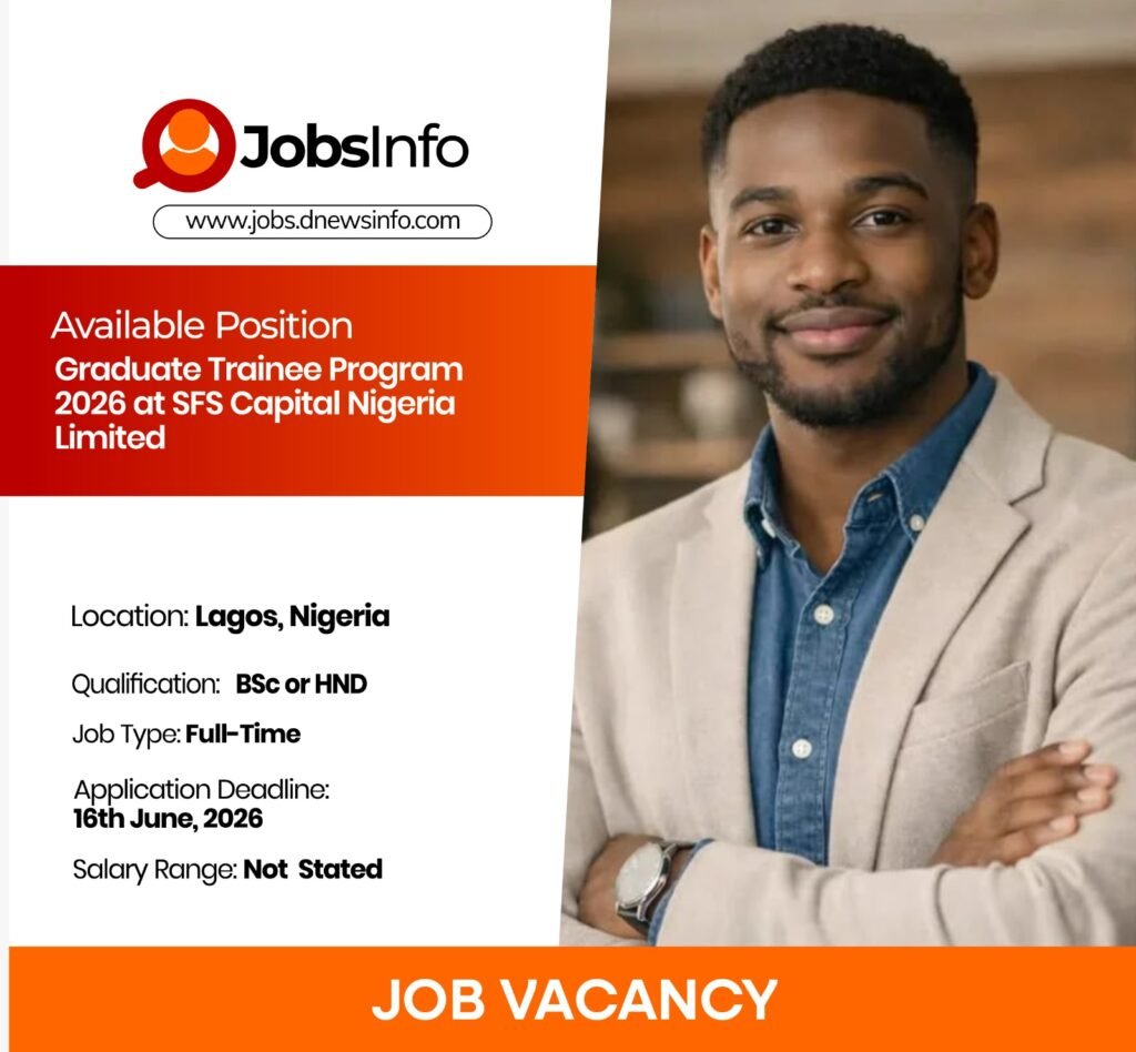 Graduate Trainee Program 2026 at SFS Capital Nigeria Limited