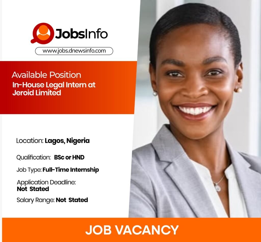 In-House Legal Intern at Jeroid Limited