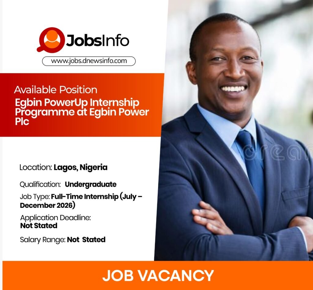 Egbin PowerUp Internship Programme at Egbin Power Plc