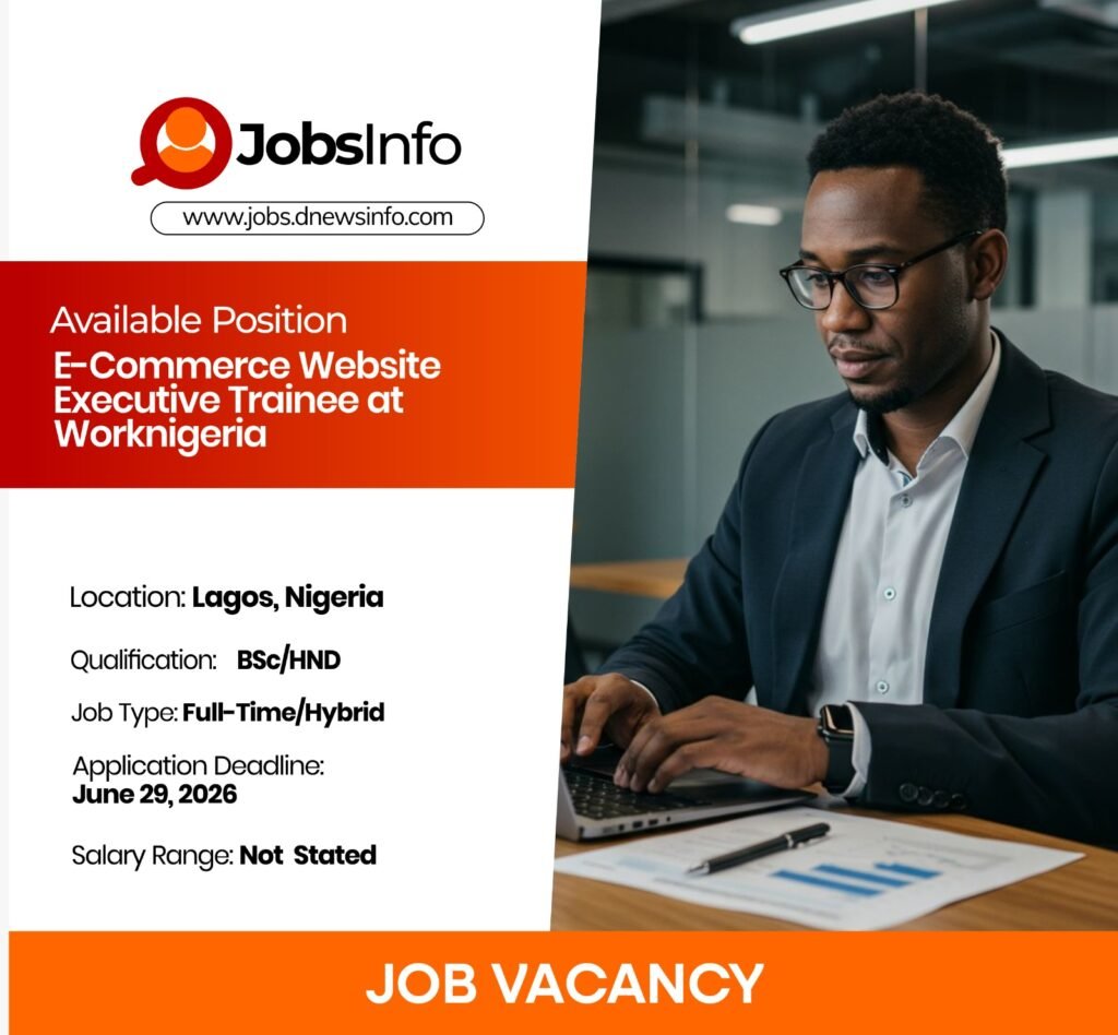 E-Commerce Website Executive Trainee at Worknigeria