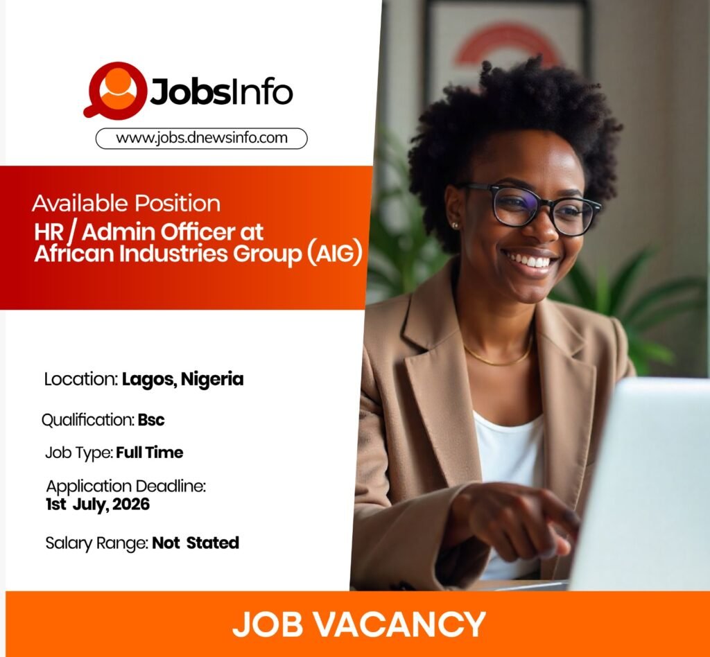 HR / Admin Officer at African Industries Group (AIG)