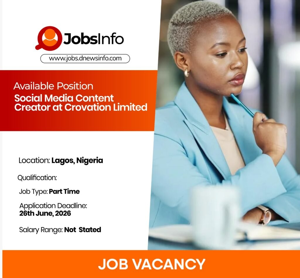 Social Media Content Creator at Crovation Limited