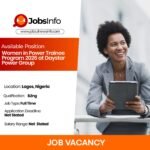 Women in Power Trainee Program 2026 at Daystar Power Group