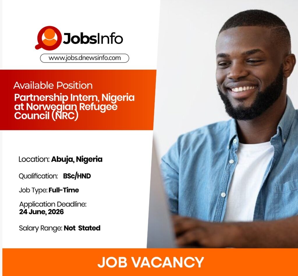 Partnership Intern, Nigeria at Norwegian Refugee Council (NRC)