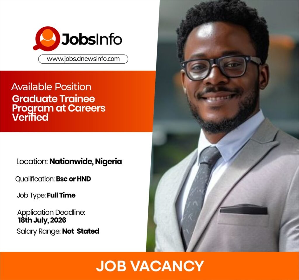 Graduate Trainee Program at Careers Verified