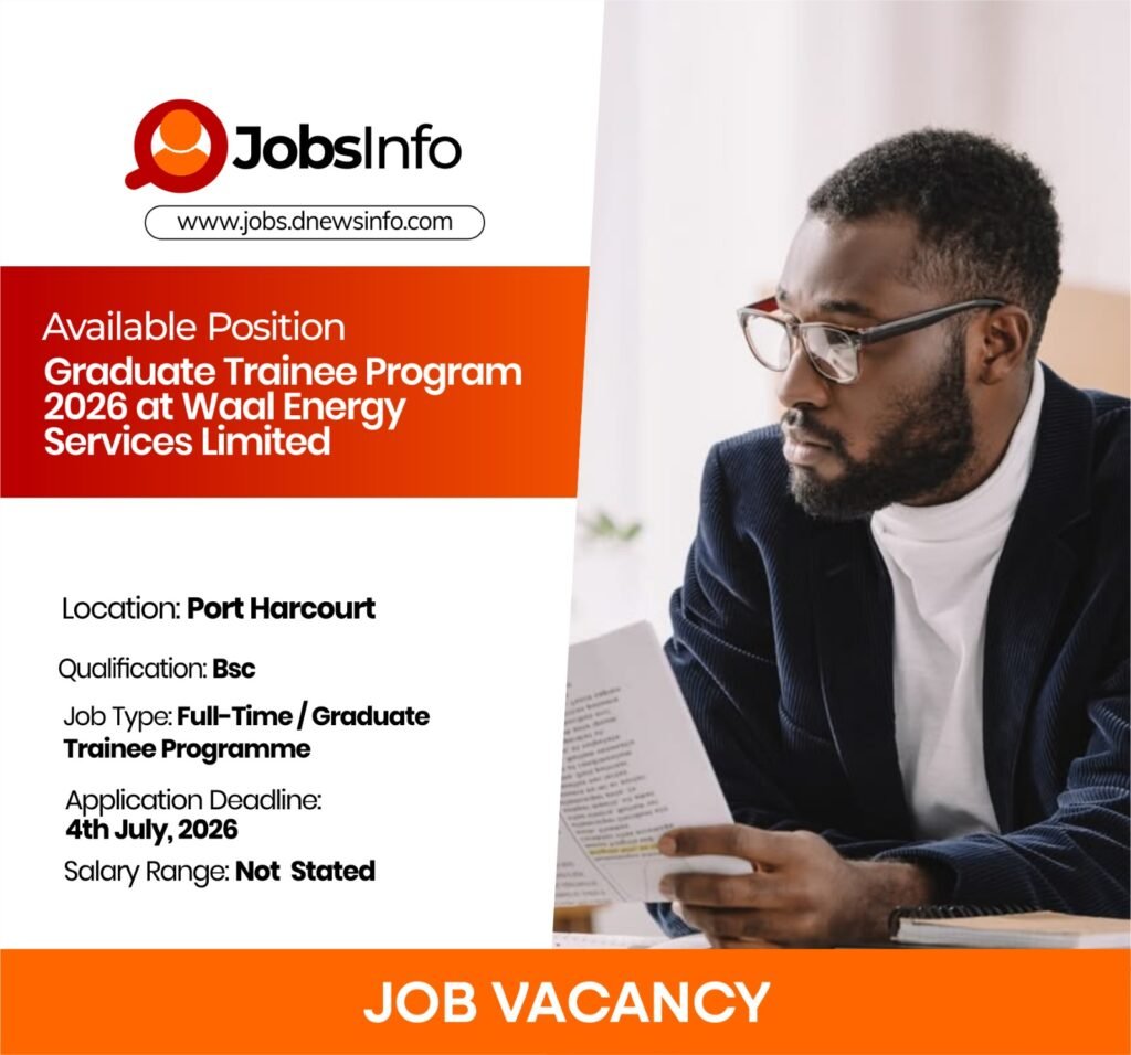 Graduate Trainee Program 2026 at Waal Energy Services Limited