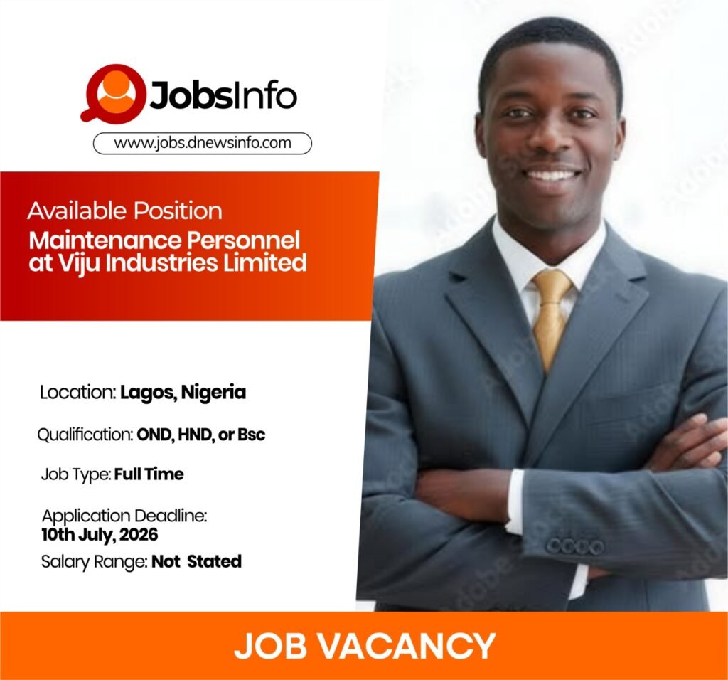 Maintenance Personnel at Viju Industries Limited