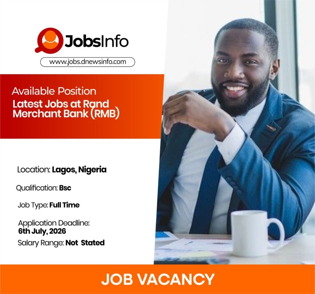 Latest Jobs at Rand Merchant Bank (RMB)