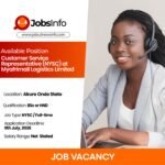 Customer Service Representative (NYSC) at Myafrimall Logistics Limited