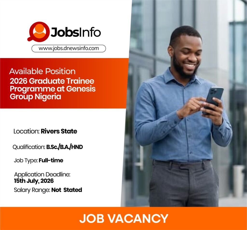 2026 Graduate Trainee Programme at Genesis Group Nigeria