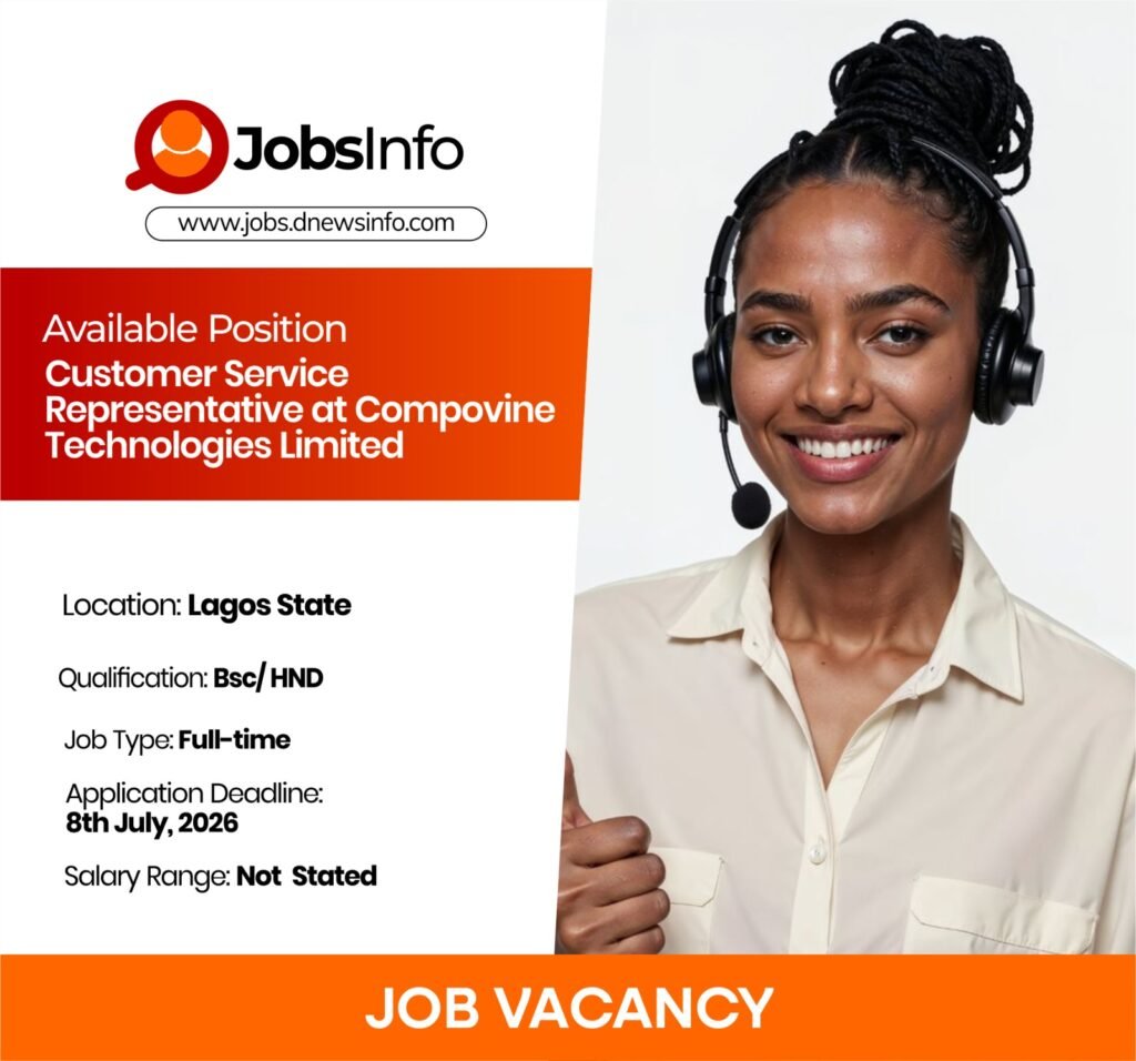 Customer Service Representative at Compovine Technologies Limited