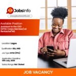 Assistant to the CEO (NYSC Corps Member) at Rentachef NG