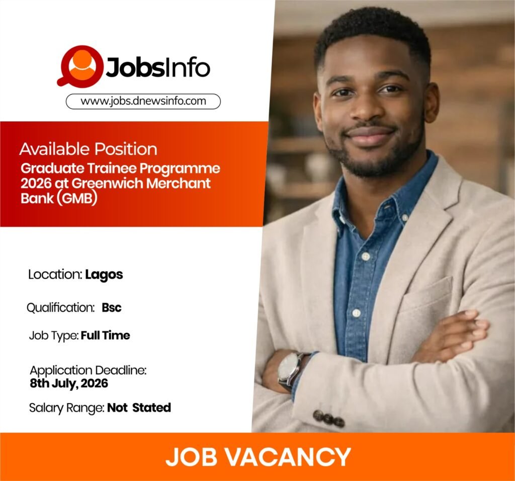 Graduate Trainee Programme 2026 at Greenwich Merchant Bank (GMB) - 11 1