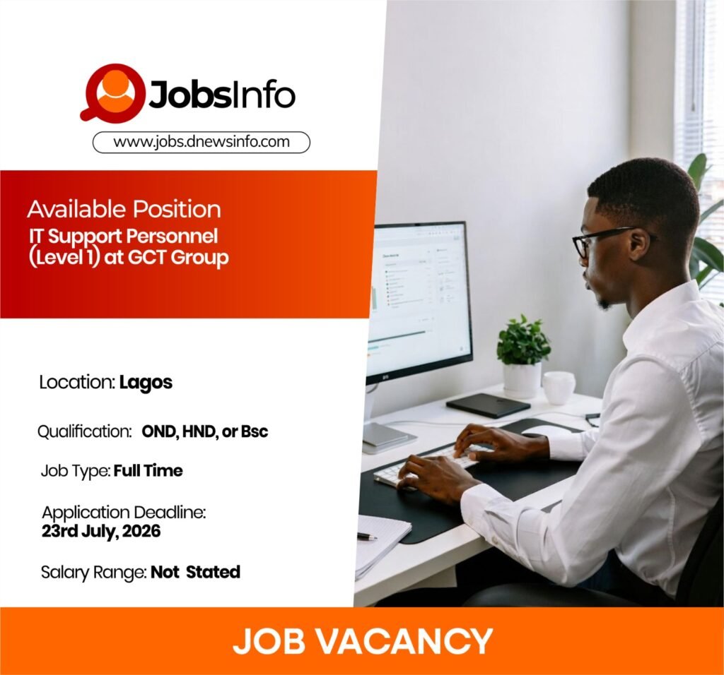 IT Support Personnel (Level 1) at GCT Group - 11 10