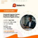 Graduate Engineer Trainee at African Fertilizer and Chemicals Nigeria Limited