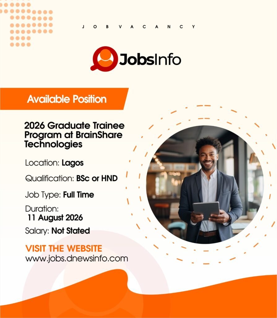 2026 Graduate Trainee Program at BrainShare Technologies - 11 26