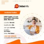 UNDP Digital, AI and Innovation Internship 2026 (Remote)